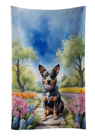 Australian Cattle Dog Spring Garden Kitchen Towel Dish Cloths Guest Hand Towel Decorative Bathroom Towel for Face,Tea, Dishcloth, Kitchen and Bat